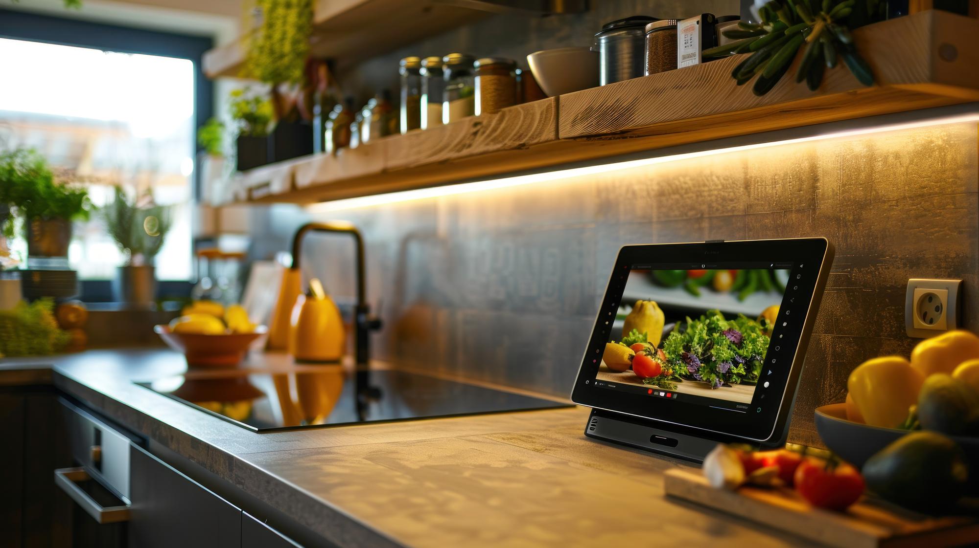 Postazione di cucina moderna e attrezzata